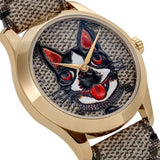 Buy Shop Gucci G-Timeless Brown Dial Brown Leather Strap Unisex Watch - YA1264057 USA Online