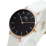 Buy Shop Daniel Wellington Classic Petite Dover Black Dial White NATO Strap Watch For Women - DW00100314 USA Online