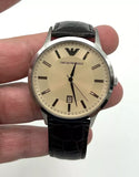 Buy Shop Emporio Armani Classic Quartz Brown Dial Brown Leather Strap Watch For Men - AR2427 USA Online