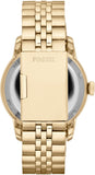 Buy Shop Fossil Townsman Chronograph Skeleton Gold Dial Gold Steel Strap Watch for Men - ME1137 USA Online