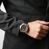 Buy Shop Fossil Grant Twist Multifunction Blue Dial Blue Leather Strap Watch for Men - ME1162 USA Online
