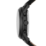 Buy Shop Fossil Grant Automatic Black Dial Black Leather Strap Watch for Men - ME3028 USA Online