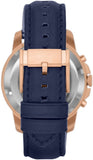 Buy Shop Fossil Grant Automatic Blue Dial Blue Leather Strap Watch for Men - ME3029 USA Online