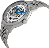 Buy Shop Fossil Townsman Automatic Skeleton Silver Dial Silver Steel Strap Watch for Men - ME3044 USA Online