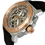 Buy Shop Fossil Modern Machine Automatic Skeleton Dial Black Leather Strap Watch for Men - ME3082 USA Online