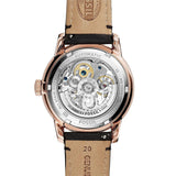 Buy Shop Fossil Townsman Automatic Skeleton Black Dial Black Leather Strap Watch for Men - ME3084 USA Online