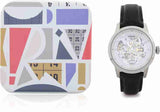 Buy Shop Fossil Townsman Automatic Skeleton White Dial Black Leather Strap Watch for Men - ME3085 USA Online
