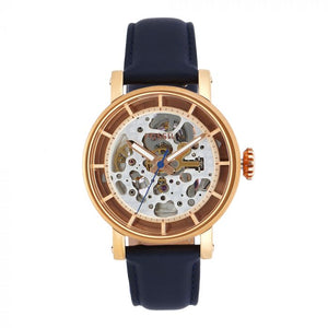 Buy Shop Fossil Original Boyfriend Skeleton White Dial Blue Leather Strap Watch for Women - ME3086 USA Online