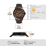 Buy Shop Fossil Townsman Automatic Skeleton Brown Dial Brown Leather Strap Watch for Men - ME3098 USA Online