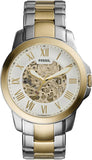Buy Shop Fossil Grant Automatic Skeleton White Dial Two Tone Steel Strap Watch for Men - ME3112 USA Online