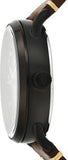 Buy Shop Fossil Commuter Automatic Black Dial Brown Leather Strap Watch for Men - ME3158 USA Online