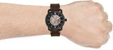 Buy Shop Fossil Commuter Automatic Black Dial Brown Leather Strap Watch for Men - ME3158 USA Online