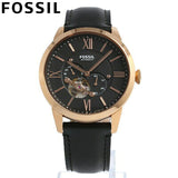 Buy Shop Fossil Townsman Automatic Black Dial Black Leather Strap Watch for Men - ME3170 USA Online
