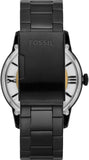 Buy Shop Fossil Townsman Automatic Skeleton Black Dial Black Steel Strap Watch for Men - ME3197 USA Online