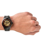 Buy Shop Fossil Townsman Automatic Skeleton Black Dial Black Steel Strap Watch for Men - ME3197 USA Online