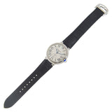 Buy Shop Cartier Ballon Bleu De Cartier Silver Dial Black Leather Strap Watch for Women - WSBB0028 USA Online