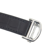Buy Shop Cartier Ballon Bleu De Cartier Silver Dial Black Leather Strap Watch for Women - WSBB0028 USA Online