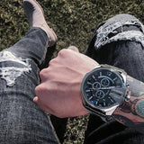 Buy Shop Diesel Mega Chief Chronograph Blue Dial Black Steel Strap Watch For Men - DZ4329 USA Online