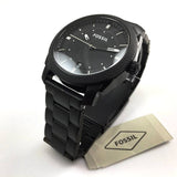 Buy Shop Fossil Machine Black Dial Black Steel Strap Watch for Men - FS4775 USA Online