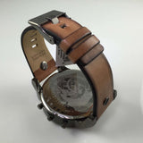 Buy Shop Diesel Mr Daddy 2.0 Chronograph Black Dial Brown Leather Strap Watch For Men - DZ7332 USA Online