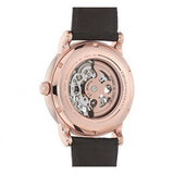 Buy Shop Emporio Armani Meccanico Silver Skeleton Dial Brown Leather Strap Watch For Men - AR1983 USA Online