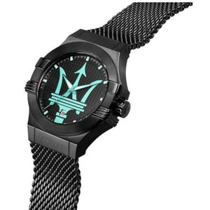 Buy Shop Maserati Potenza Aqua Edition Black Dial Black Mesh Strap Watch For Men - R8853144002 USA Online