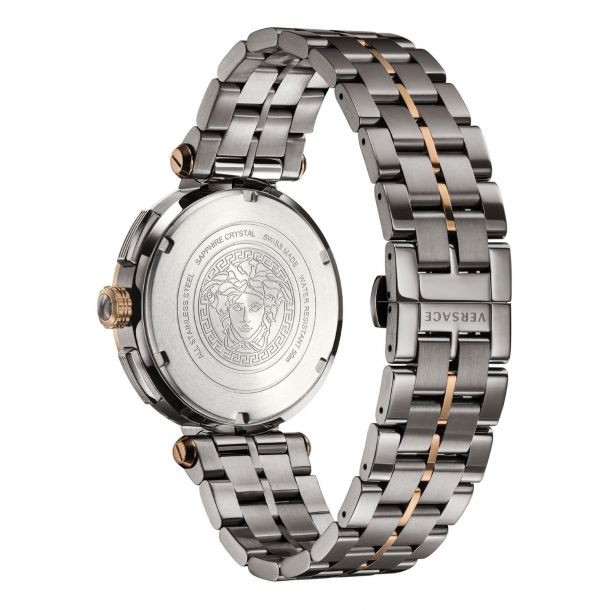 Buy Shop Versace Aion Chronograph Black Dial Grey Steel Strap Watch for Men - VBR050017 USA Online