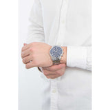 Buy Shop Guess Hendrix Chronograph Blue Dial Silver Steel Strap Watch for Men - W1309G1 USA Online