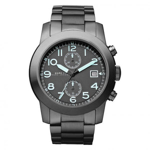 Buy Shop Marc Jacobs Larry Chronograph Black Dial Gunmetal Grey Steel Strap Watch for Men - MBM5031 USA Online