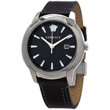 Buy Shop Versace V Urban Black Dial Black Leather Strap Watch for Men - VELQ00119 USA Online