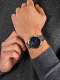Buy Shop Emporio Armani Classic Quartz Black Dial Silver Steel Strap Watch For Men - AR11161 USA Online