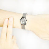 Buy Shop Calvin Klein Minimal Grey Dial Silver Mesh Bracelet Watch for Women - K3M23124 USA Online