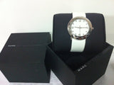 Buy Shop Marc Jacobs Amy White Dial White Leather Strap Watch for Women - MBM1136 USA Online