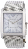 Buy Shop Emporio Armani Super Slim Quartz White Dial Silver Mesh Bracelet Watch For Women - AR2015 USA Online