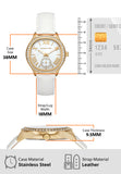 Buy Shop Michael Kors Sage Three-Hand Mother of Pearl White Dial White Leather Strap Watch for Women - MK4818 USA Online
