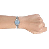 Buy Shop Michael Kors Runway Mercer Quartz Mother of Pearl Blue Dial Silver Steel Strap Watch For Women - MK6857 USA Online