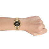 Buy Shop Michael Kors Bradshaw Chronograph Black Dial Gold Steel Strap Watch For Women - MK6959 USA Online