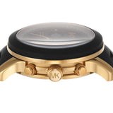 Buy Shop Michael Kors Runway Chronograph Black Dial Black Silicone Strap Watch For Women - MK7385 USA Online