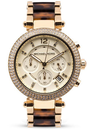 Buy Shop Michael Kors Parker Gold Dial Two Tone Steel Strap Watch for Women - MK5688 USA Online
