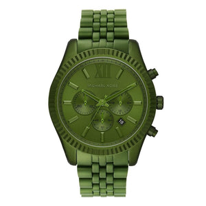 Buy Shop Michael Kors Lexington Chronograph Green Dial Green Steel Strap Watch For Men - MK8790 USA Online