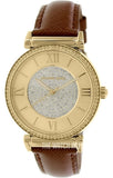 Buy Shop Michael Kors Catlin Champagne Dial Brown Leather Strap Watch for Women - MK2375 USA Online