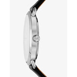 Buy Shop Michael Kors Portia Quartz White Dial Black Leather Strap Watch For Women - MK2658 USA Online