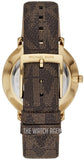 Buy Shop Michael Kors Pyper Quartz Silver Dial Brown Leather Strap Watch For Women - MK2857 USA Online