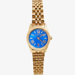 Buy Shop Michael Kors Lexington Quartz Blue Dial Rose Gold Steel Strap Watch For Women - MK3272 USA Online