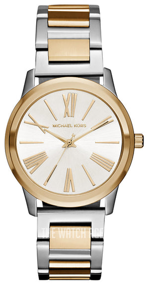 Buy Shop Michael Kors Hartman Quartz White Dial Two Tone Steel Strap Watch For Women - MK3521 USA Online