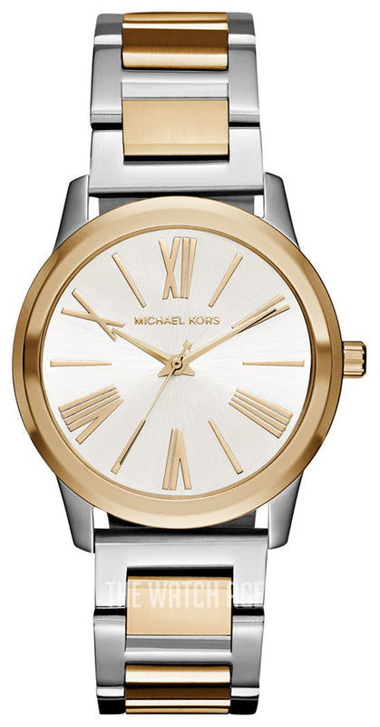 Buy Shop Michael Kors Hartman Quartz White Dial Two Tone Steel Strap Watch For Women - MK3521 USA Online