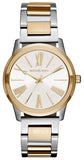 Buy Shop Michael Kors Hartman Quartz White Dial Two Tone Steel Strap Watch For Women - MK3521 USA Online