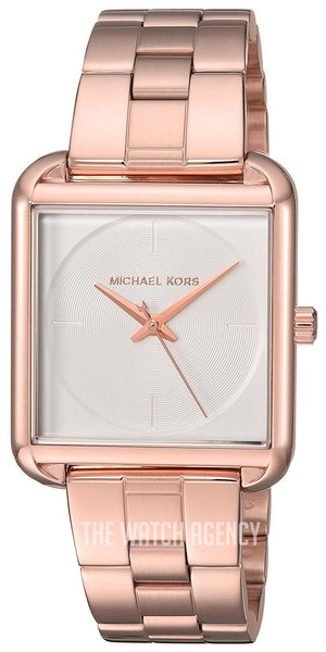 Buy Shop Michael Kors Lake Quartz White Dial Rose Gold Steel Strap Watch For Women - MK3645 USA Online