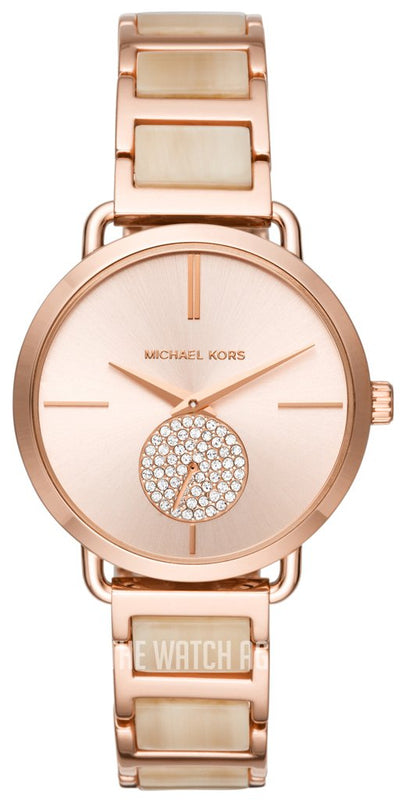 Buy Shop Michael Kors Portia Quartz Rose Gold Dial Rose Gold Steel Strap Watch For Women - MK3678 USA Online