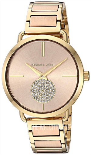 Buy Shop Michael Kors Portia Rose Gold Dial Two Tone Steel Strap Watch for Women - MK3706 USA Online